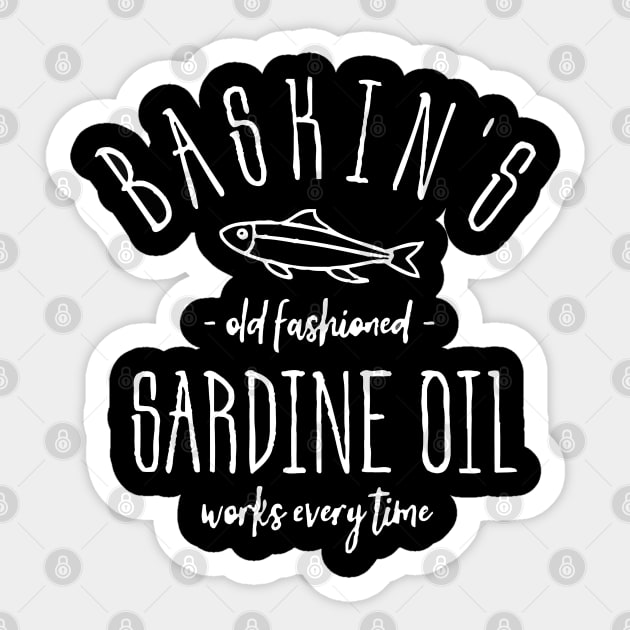 Baskins Sardine Oil Sticker by Nashida Said